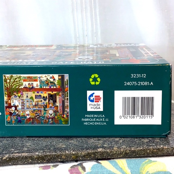 🐈 CEACO ‘Cat Cafe’ 1000+EZ-2-Hold Larger Size Pieces Jigsaw Puzzle with Poster - Picture 5 of 9